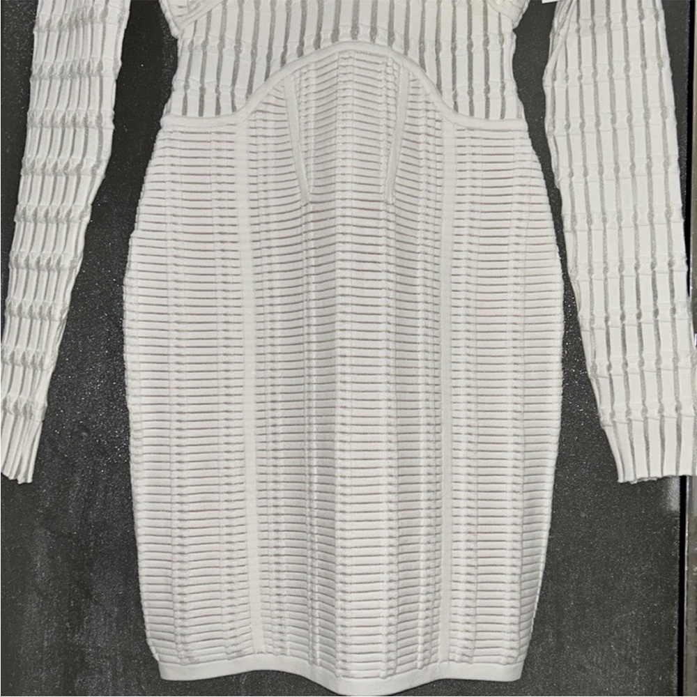 Herve Leger white Shadow
Stripe Dress - Picture 4 of 9